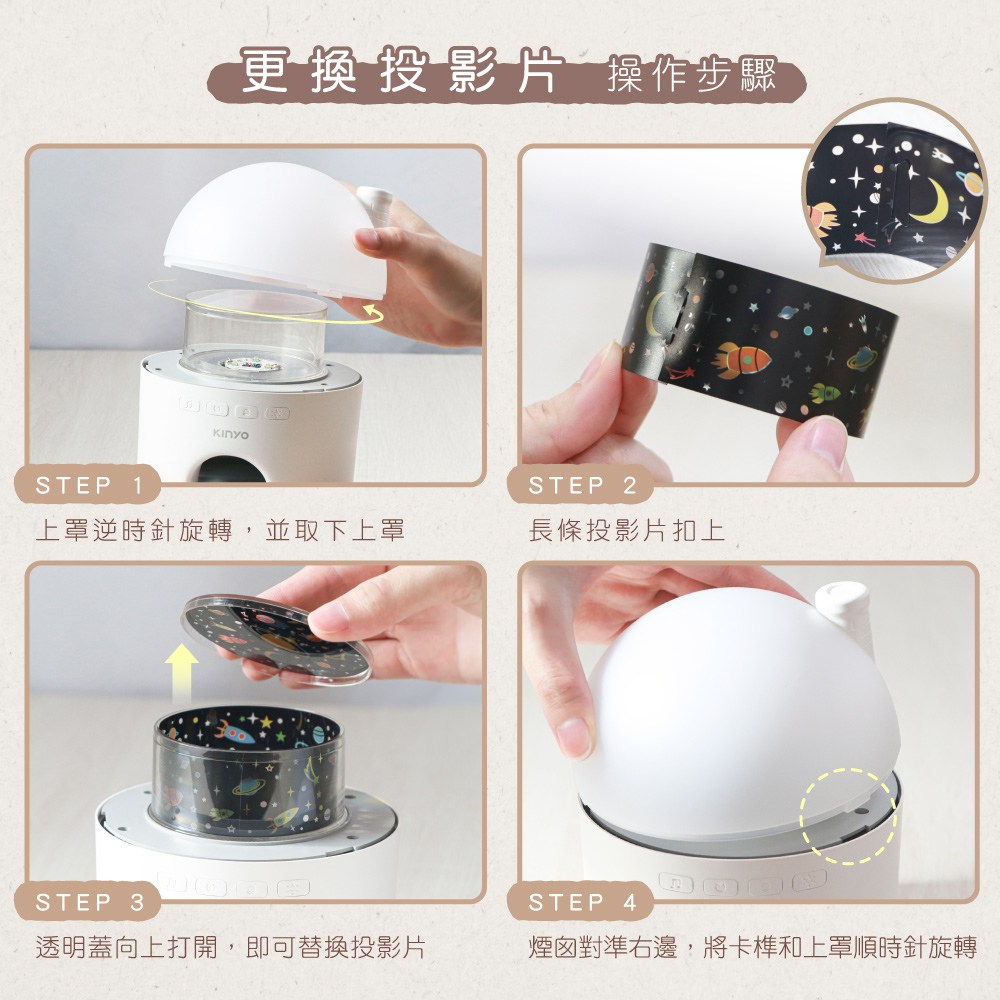 kinyo 雪屋投影氣氛燈 LED-6550