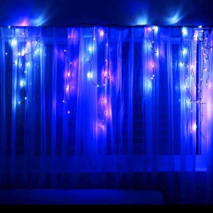 摩達客-LED燈100燈冰條燈聖誕燈情境裝飾燈-藍白光-附贈IC控制器YS-XSL2110008