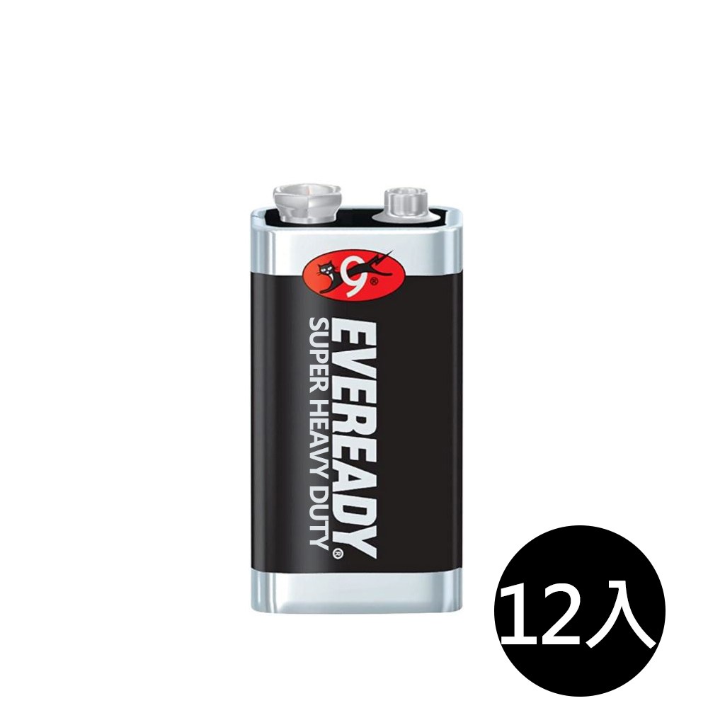 EVEREADY 永備-黑金鋼碳鋅電池9V 12入｜家電空調｜特力屋．特力屋線上購物