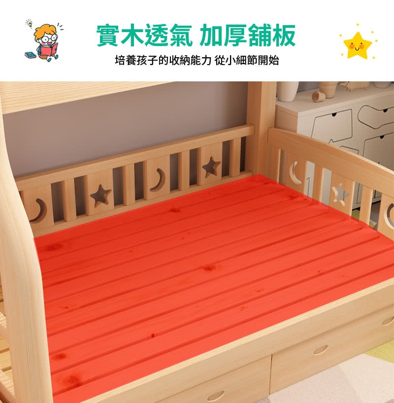 實木透氣 加厚舖板 培養孩子的收納能力從小細節開始 