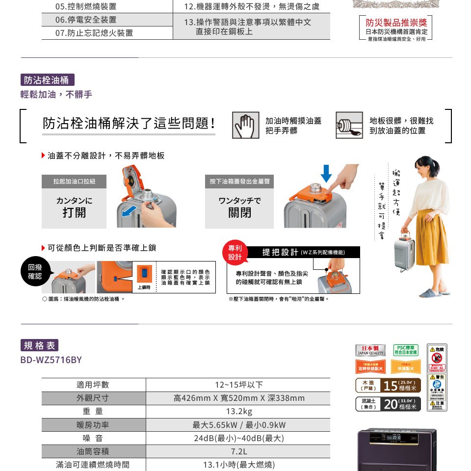 CORONA 煤油暖爐 BD-WZ5716BY