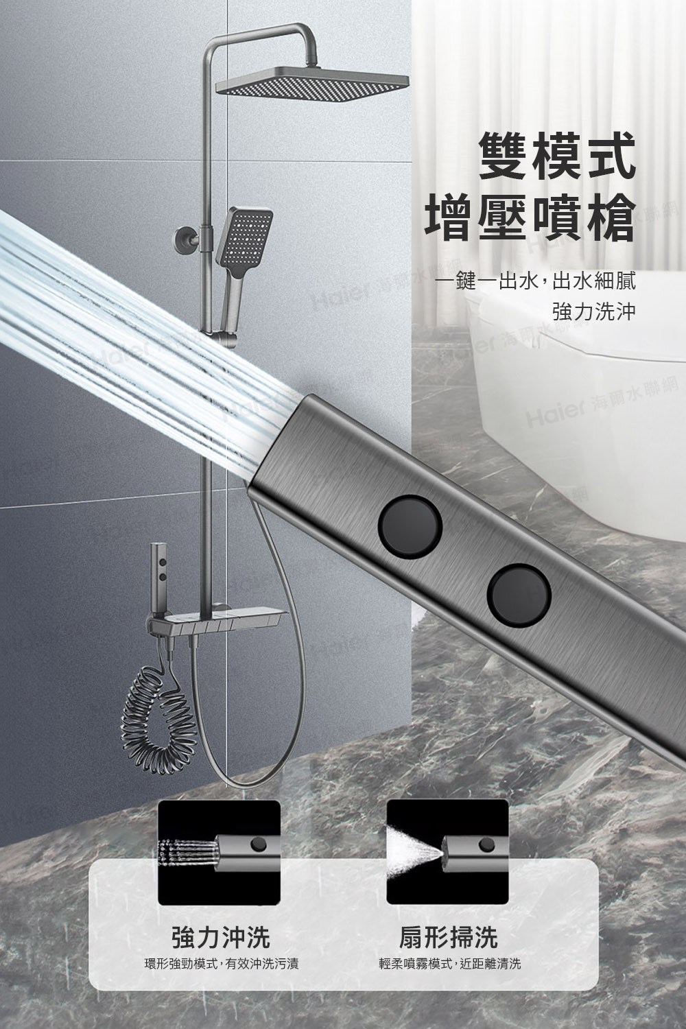 環形強勁模式,有效沖洗污漬