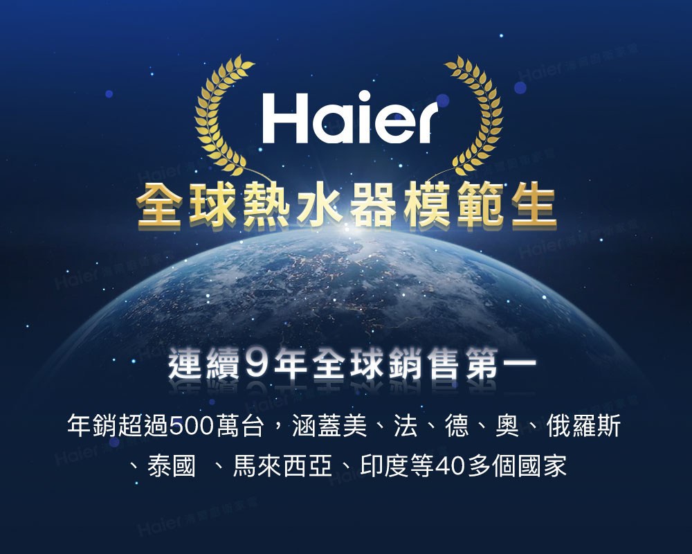 全球熱水器模範生 連續9年全球銷售第一 年銷超過500萬台,涵蓋美、法、德、奧、俄羅斯 泰國、馬來西亞、印度等40多個國家 
