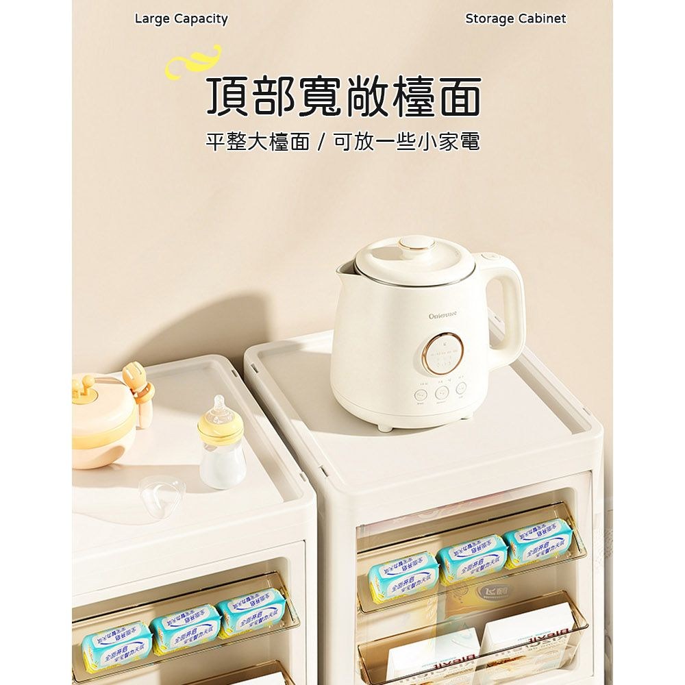 Large CapacityStorage Cabinet頂部寬敞檯面平整大檯面 / 可放一些小家電
