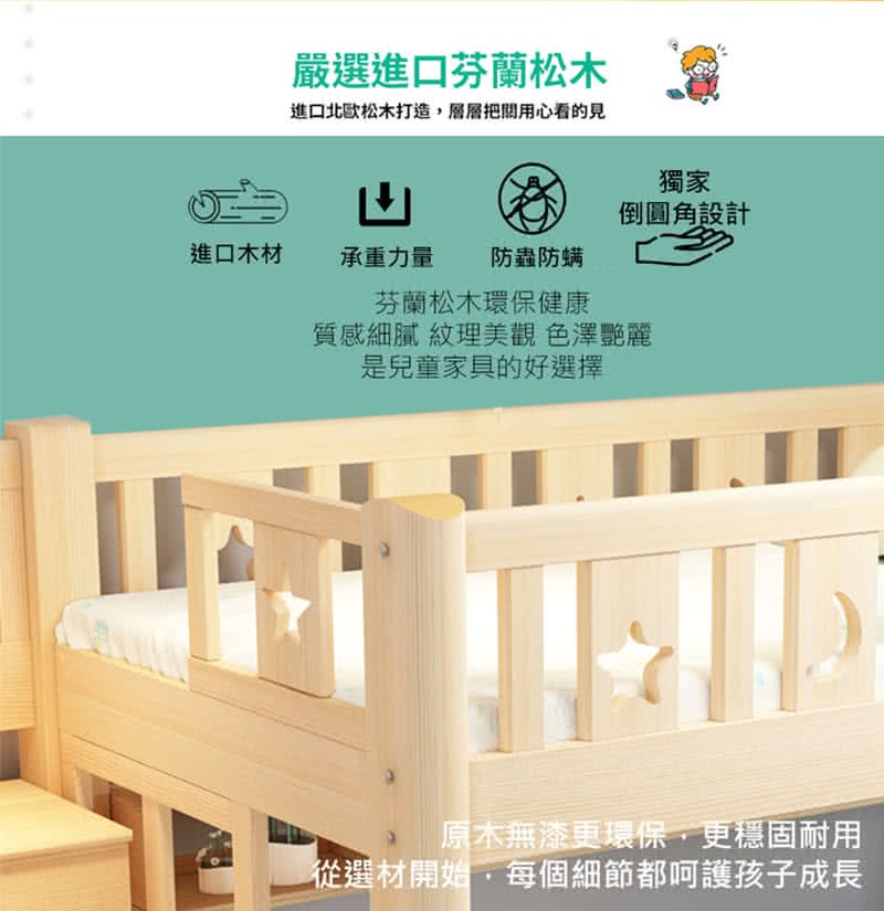 進口北歐松木打造,層層把關用心看的見