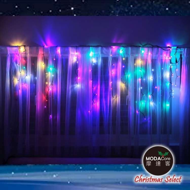 摩達客-LED燈100燈冰條燈聖誕燈情境裝飾燈-彩光-黑線附贈IC控制器YS-XSL2110006