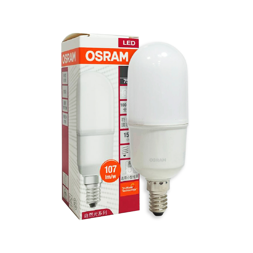 [特價]4入 OSRAM歐司朗 LED 7W 黃光 E14 小晶靈 球泡燈