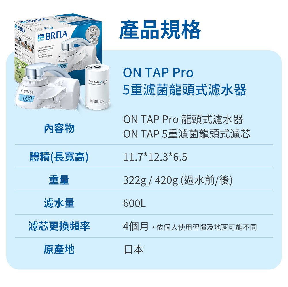 ON TAP Pro 龍頭式濾水器