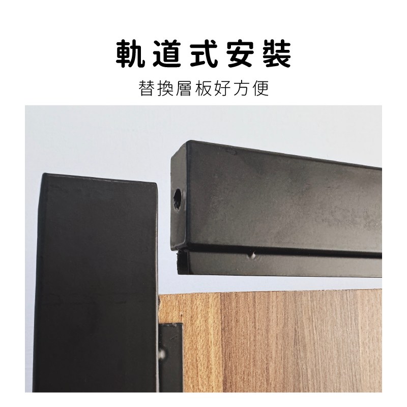 軌道安裝可更換層板