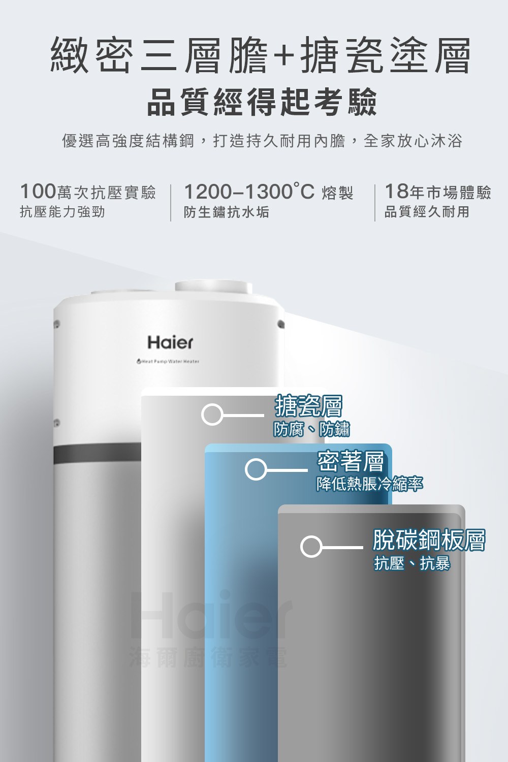 優選高強度結構鋼,打造持久耐用內膽,全家放心沐浴
