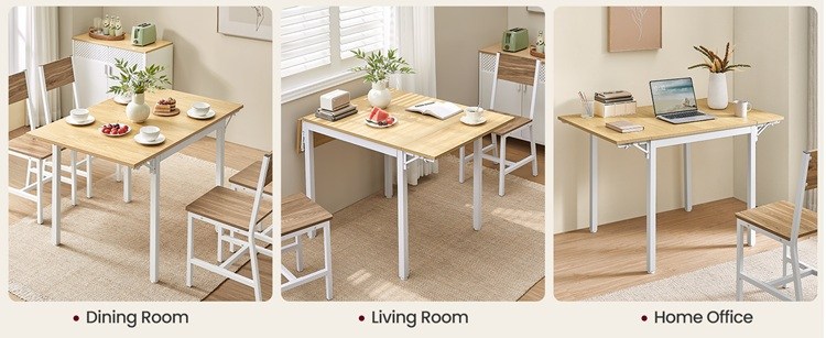 有三種使用尺寸，餐廳客廳書房，當餐桌書桌用