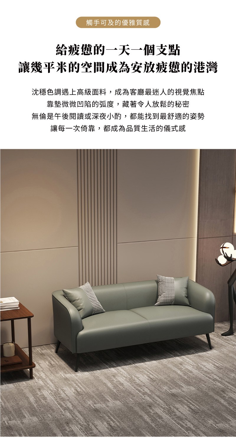 【IDEA】安森立體耐磨飽滿貓抓皮雙人沙發/貓抓皮沙發(120CM小戶必備 租屋首米白|家具床墊|特力屋.特力屋線上購物