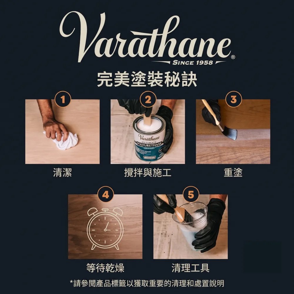 木麗安水性極致護木漆 透明 236ml 半光澤