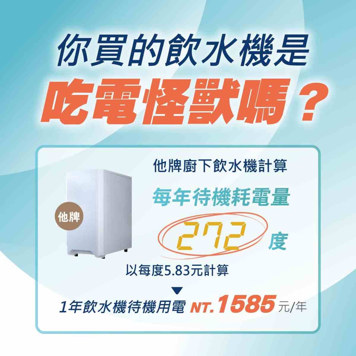 極省電系列飲水機-廚下型-吃電怪獸