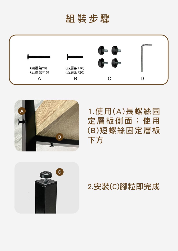 JP Kagu 台灣製工業風五層置物架-寬90cm(展示架/收納架)原木色