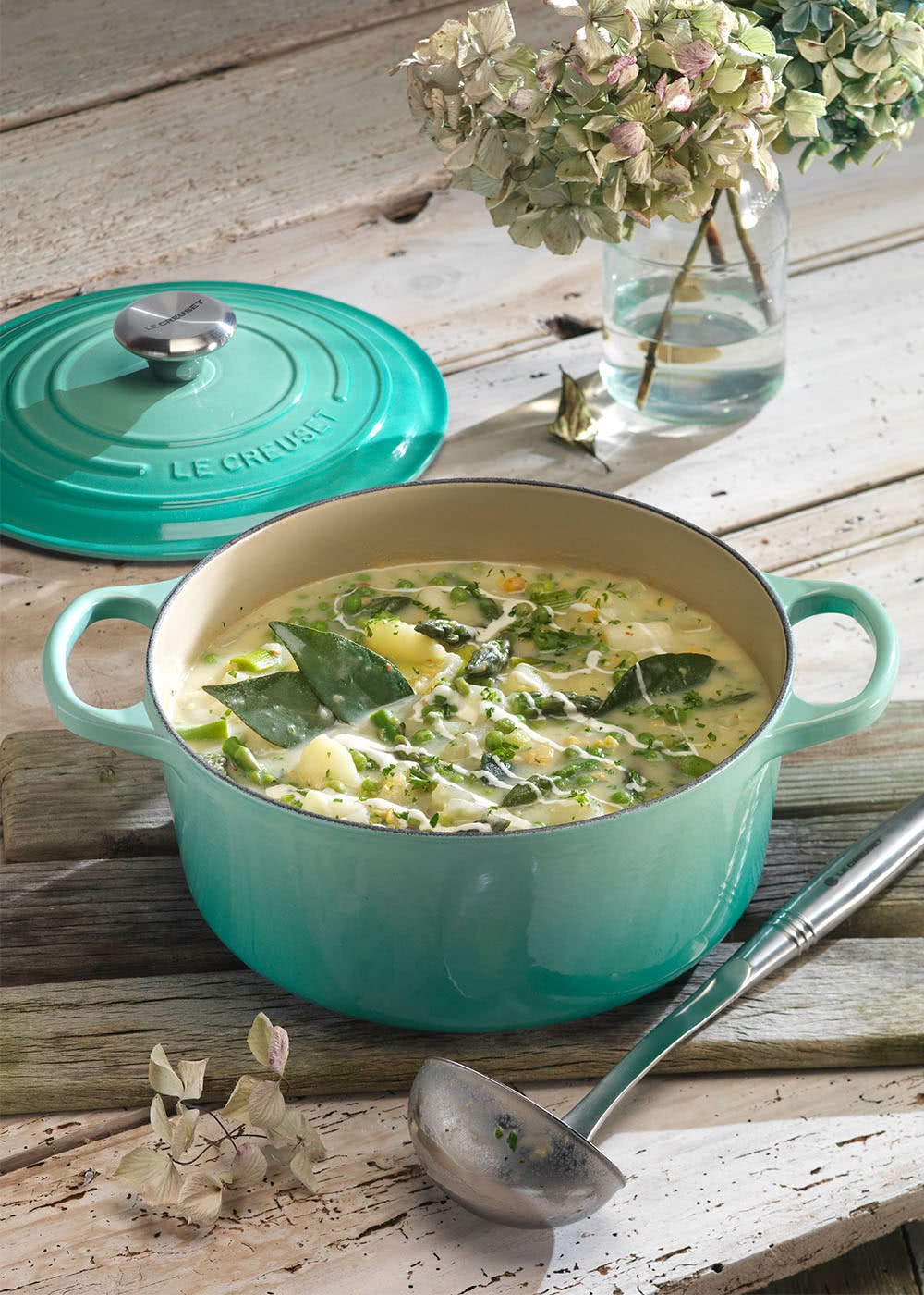 LE CREUSET ホーロー鍋 オーシャンブルー 約22cm LE CREUSET ホーロー鍋 オーシャンブルー 約22cm LE CREUSET