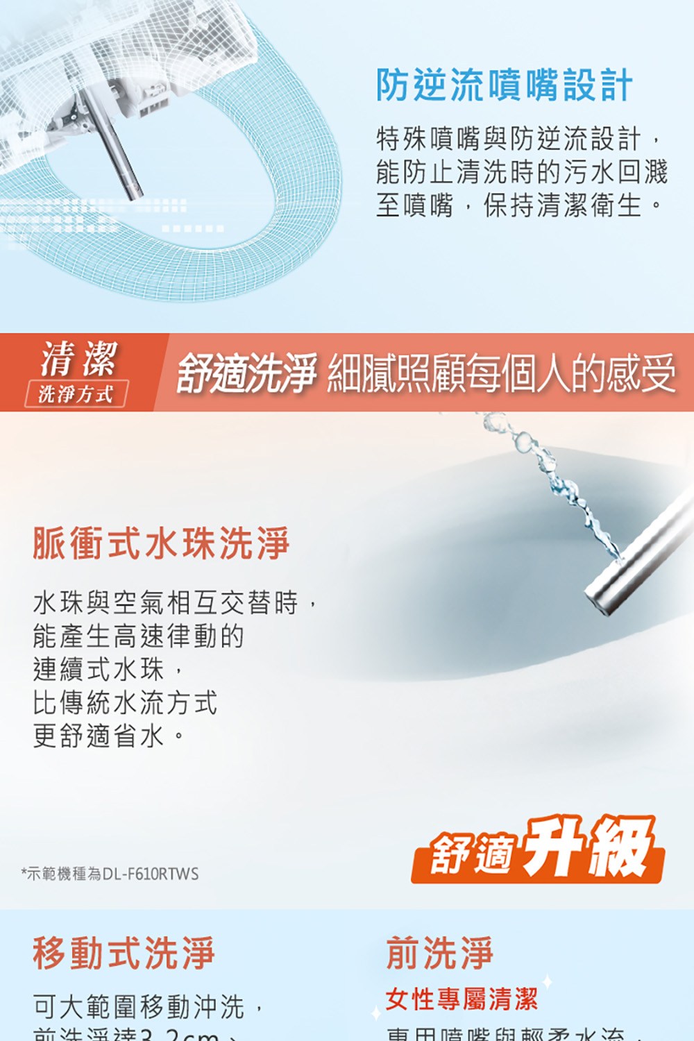 舒適洗淨 細膩照顧每個人的感受