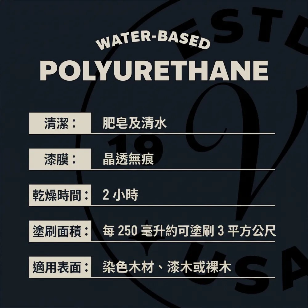 木麗安水性極致護木漆 透明 236ml 半光澤